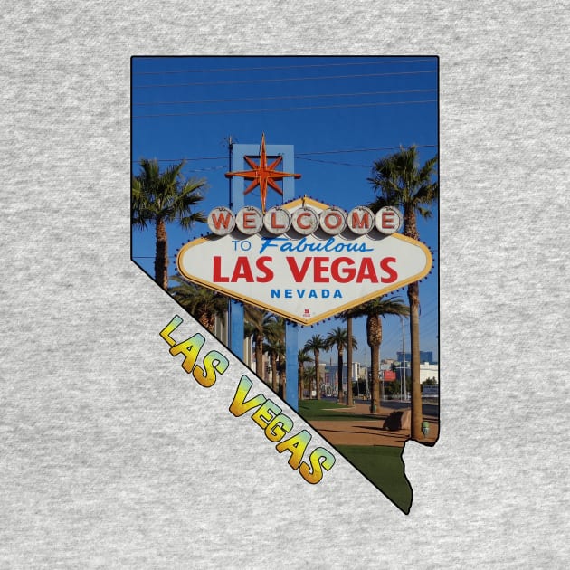 Nevada State Outline (Las Vegas Sign) by gorff